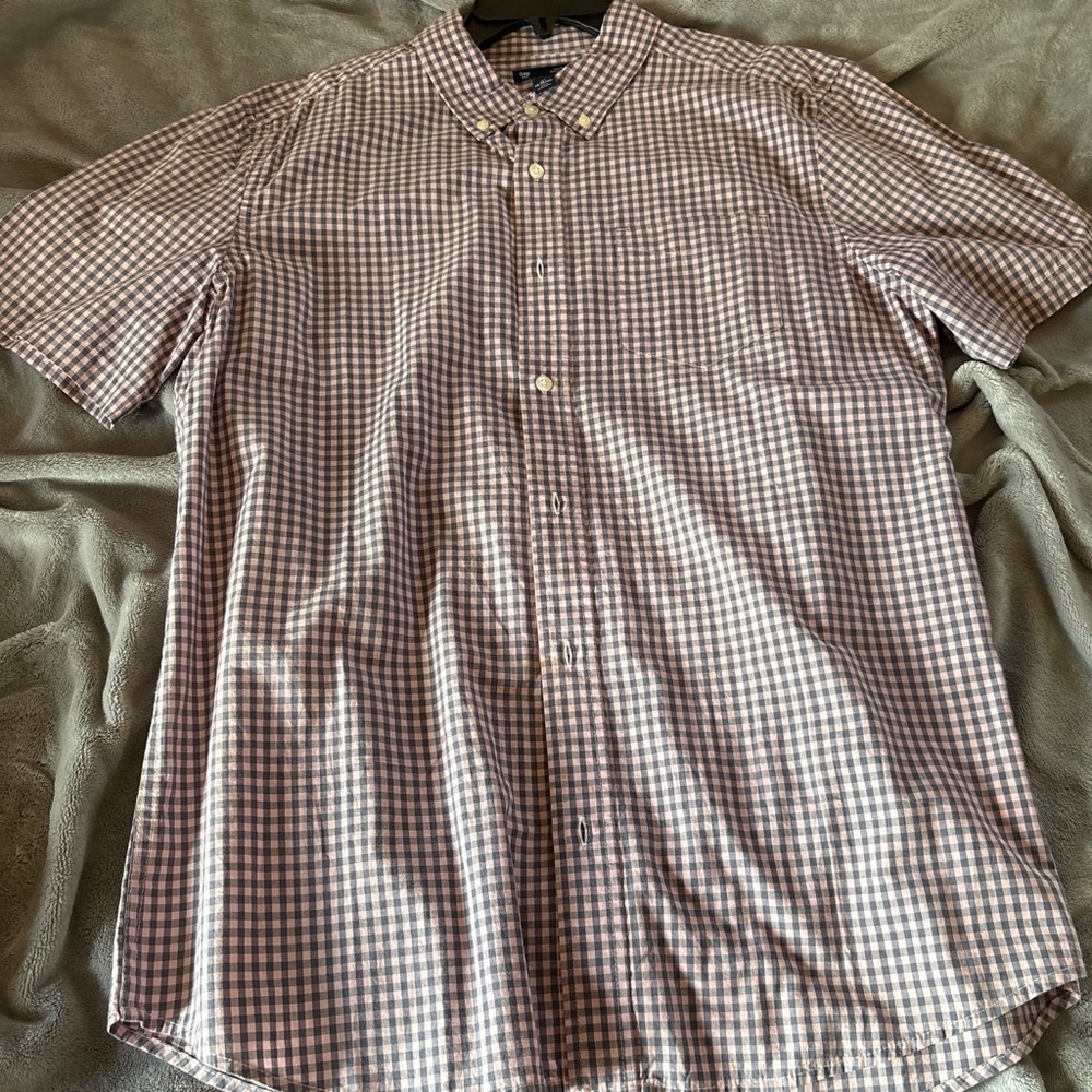 GAP Brown and White Casual Button Down Shirt